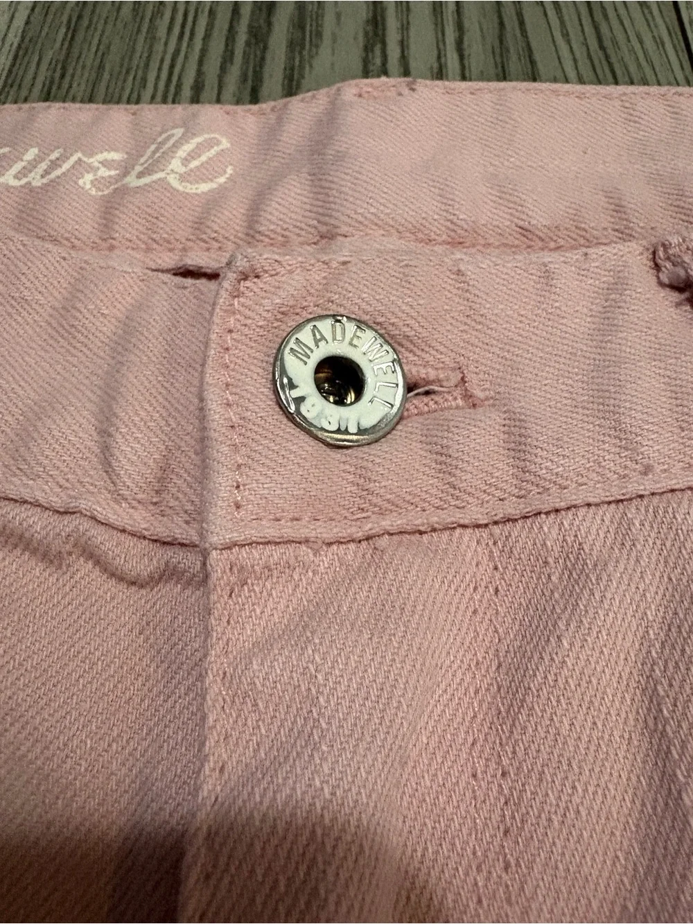 Madewell Pink Denim Shorts Size 28